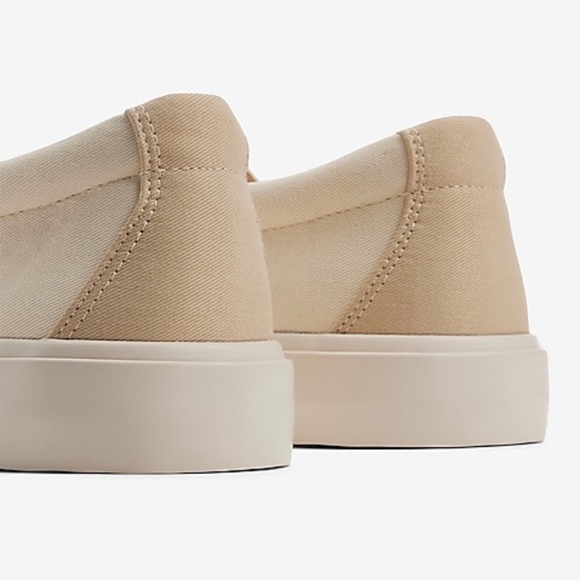 New express Two-Tone Canvas Slip-On Sneakers - Picture 2 of 4